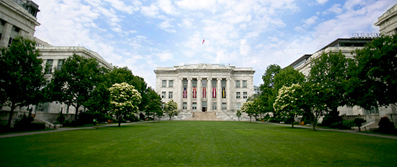 Photo of Gordon Hall in the sun