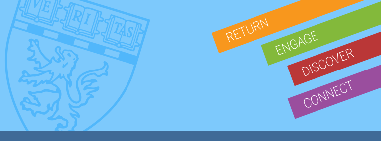 Blue Alumni Days banner; return, engage, discover, connect